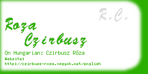roza czirbusz business card