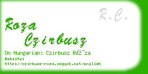 roza czirbusz business card